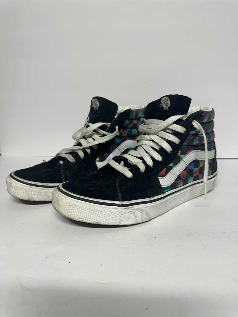 Vans black checkered size 8.5 women’s